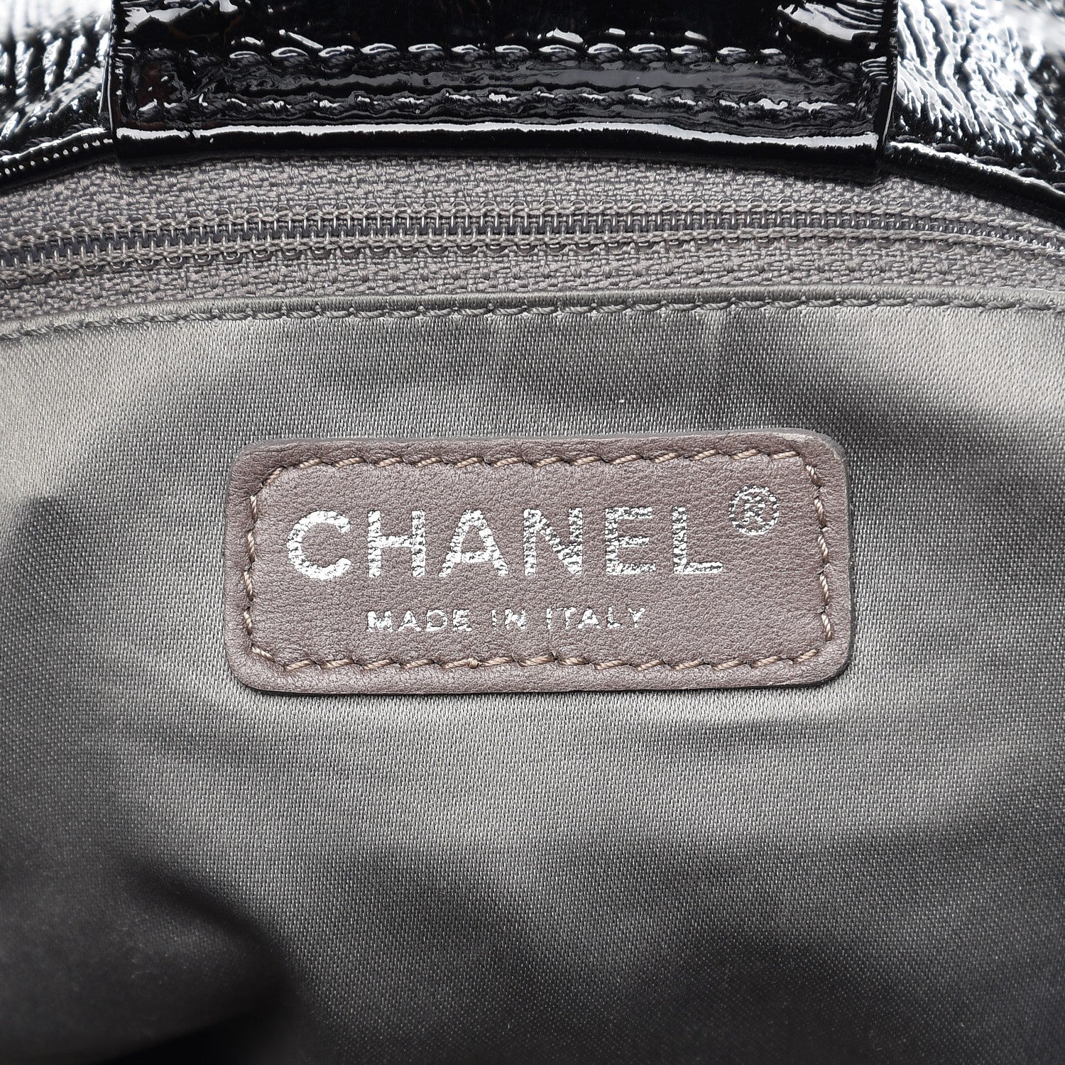 Chanel Crinkled Patent Modern Chain Flap Black 6 of 9