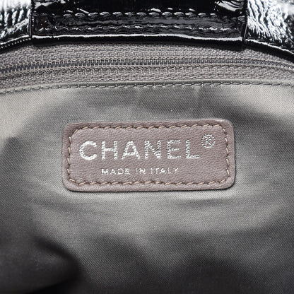Chanel Crinkled Patent Modern Chain Flap Black 6 of 9