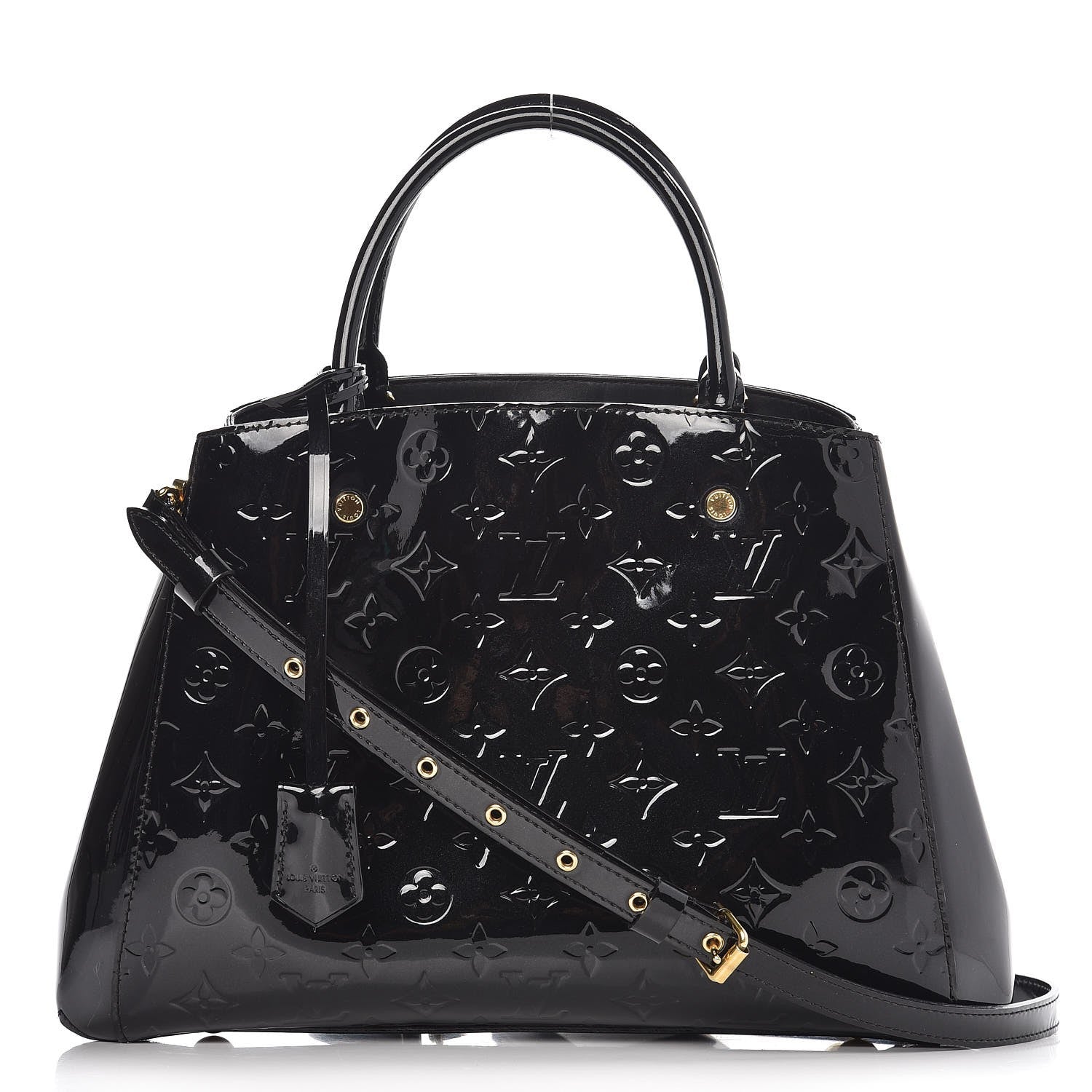 Louis Vuitton Vernis Montaigne MM Black 1 of 7