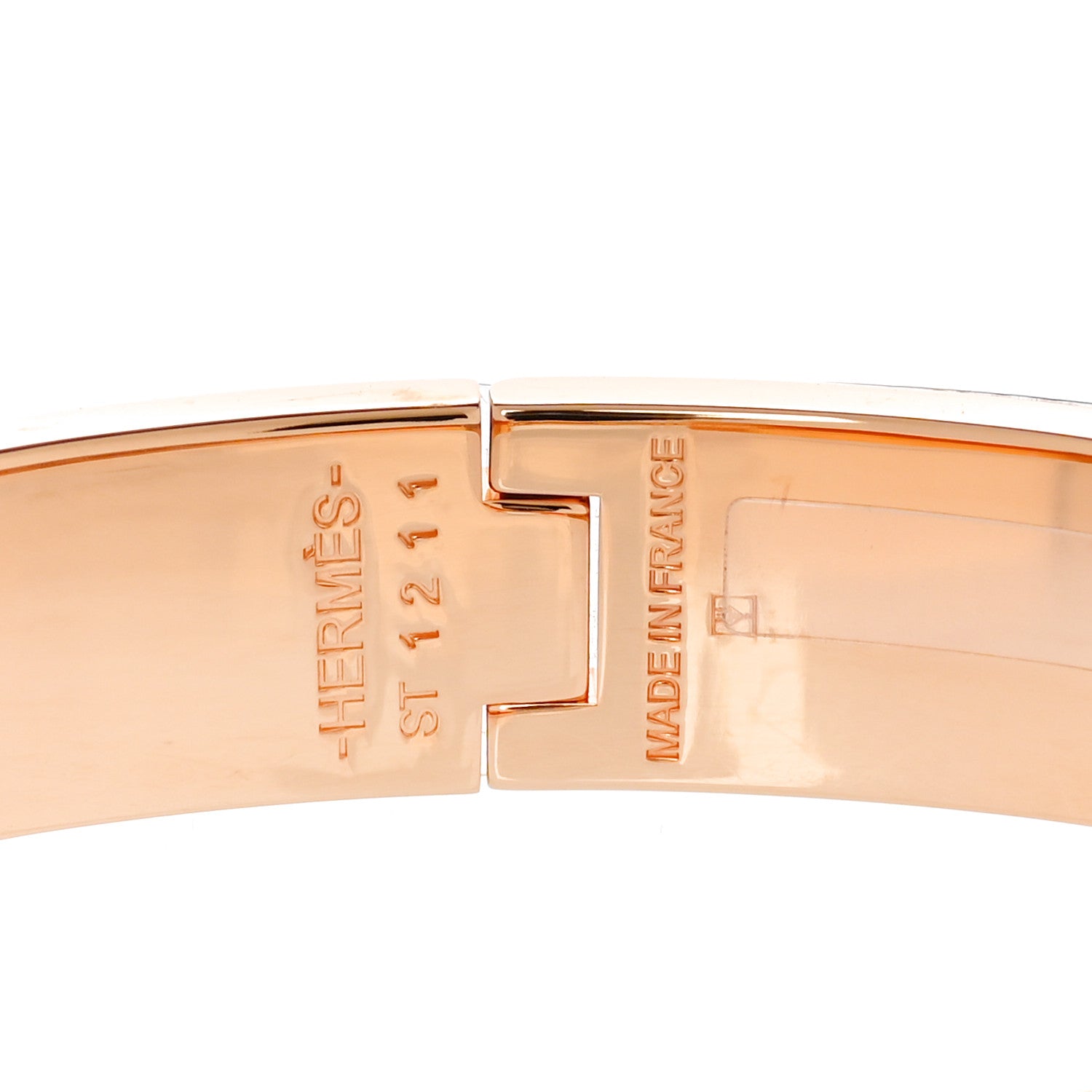 Hermes Enamel Narrow Clic Clac H Bracelet PM Orange Fruite 4 of 5