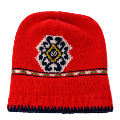 Gucci Wool Alpaca Knit GG Beanie M 58 Red 2 of 7
