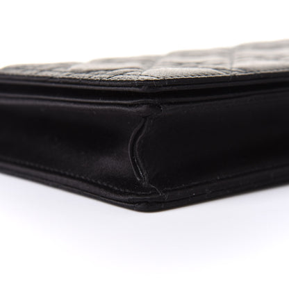Christian Dior Satin Cannage Lady Dior Convertible Clutch Black 9 of 10