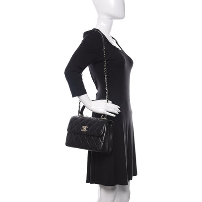 Chanel Lambskin Quilted Small Trendy CC Dual Handle Flap Bag Black 2 of 11