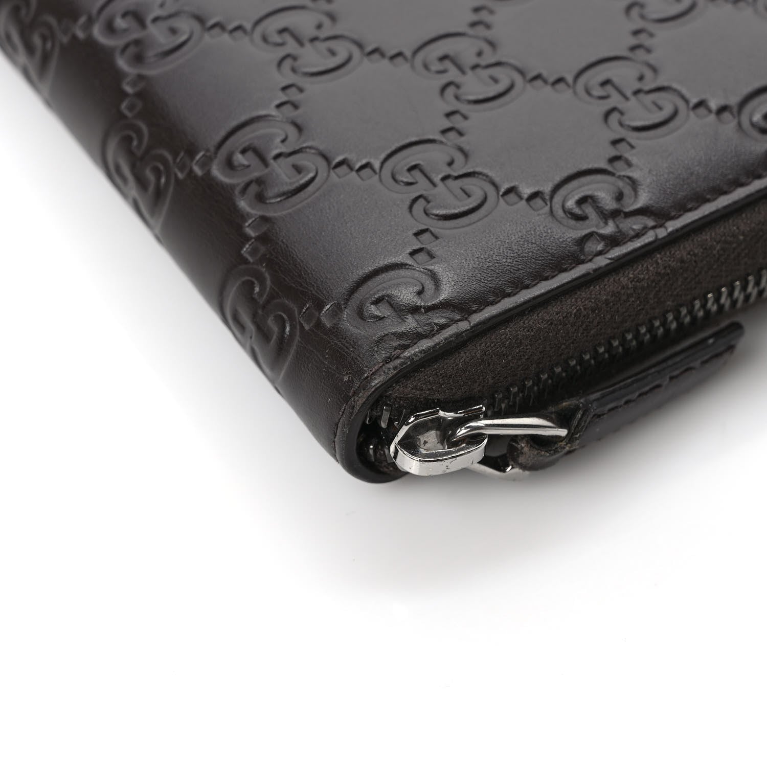 Gucci Guccissima Signature Zip Around Organizer Wallet Black 10 of 12