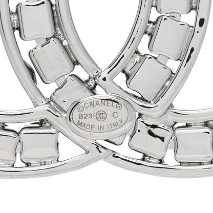 Chanel Crystal Large CC Brooch Silver 2 of 3