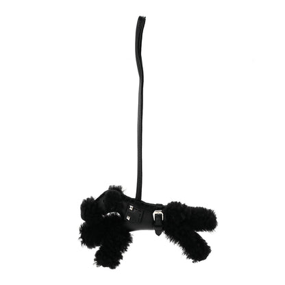 Hermes Milo Lambskin Shearling Budy Punk Charm  Black 1 of 3