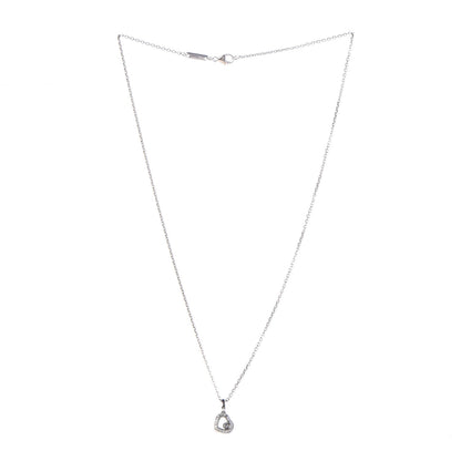 Chopard 18K White Gold Happy Diamonds Floating Heart Pendant Necklace 3 of 6