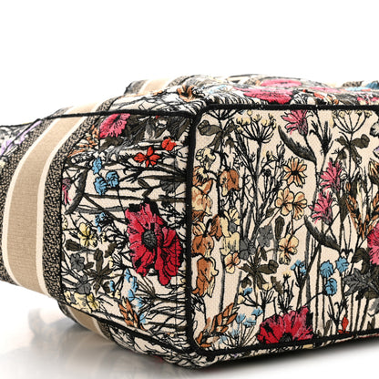Christian Dior Canvas Embroidered Mille Fleurs Catherine Tote Multicolor 9 of 13