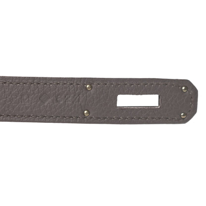 Hermes Togo Horseshoe Kelly Retourne 35 Etain Bleu Tempete 8 of 8