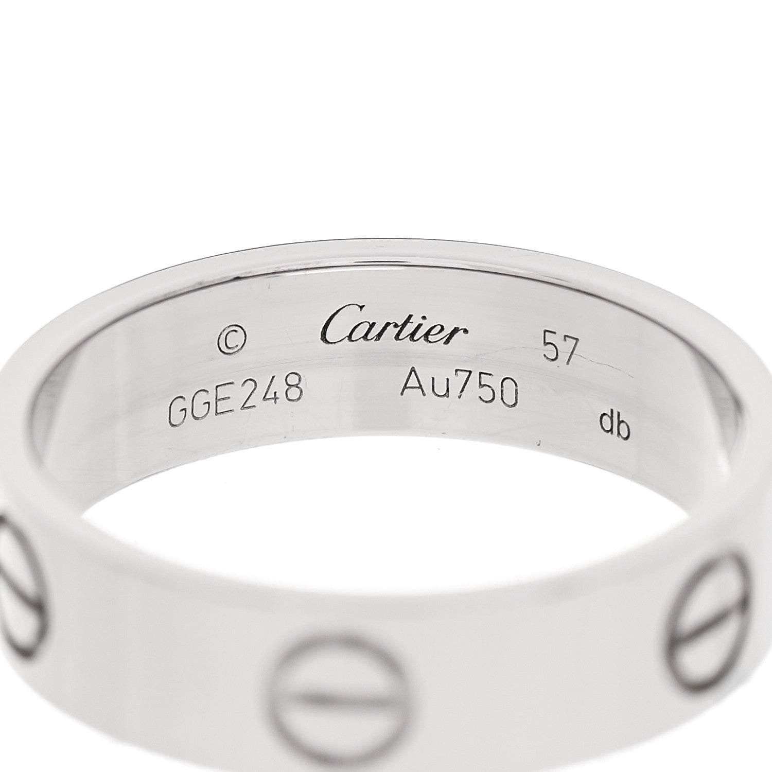 Cartier 18K White Gold 5.5mm LOVE Ring 57 8 4 of 4