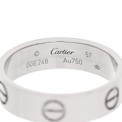 Cartier 18K White Gold 5.5mm LOVE Ring 57 8 4 of 4
