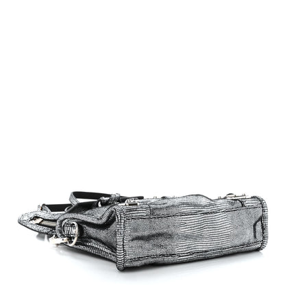 Balenciaga Metallic Calfskin Lizard Embossed Silver Metallic Edge Hardware Nano City Silver 4 of 10