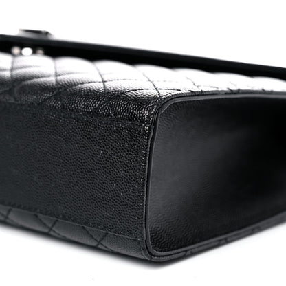 Saint Laurent Grain De Poudre Textured Mixed Matelasse Large Triquilt Monogram Satchel Black 8 of 8
