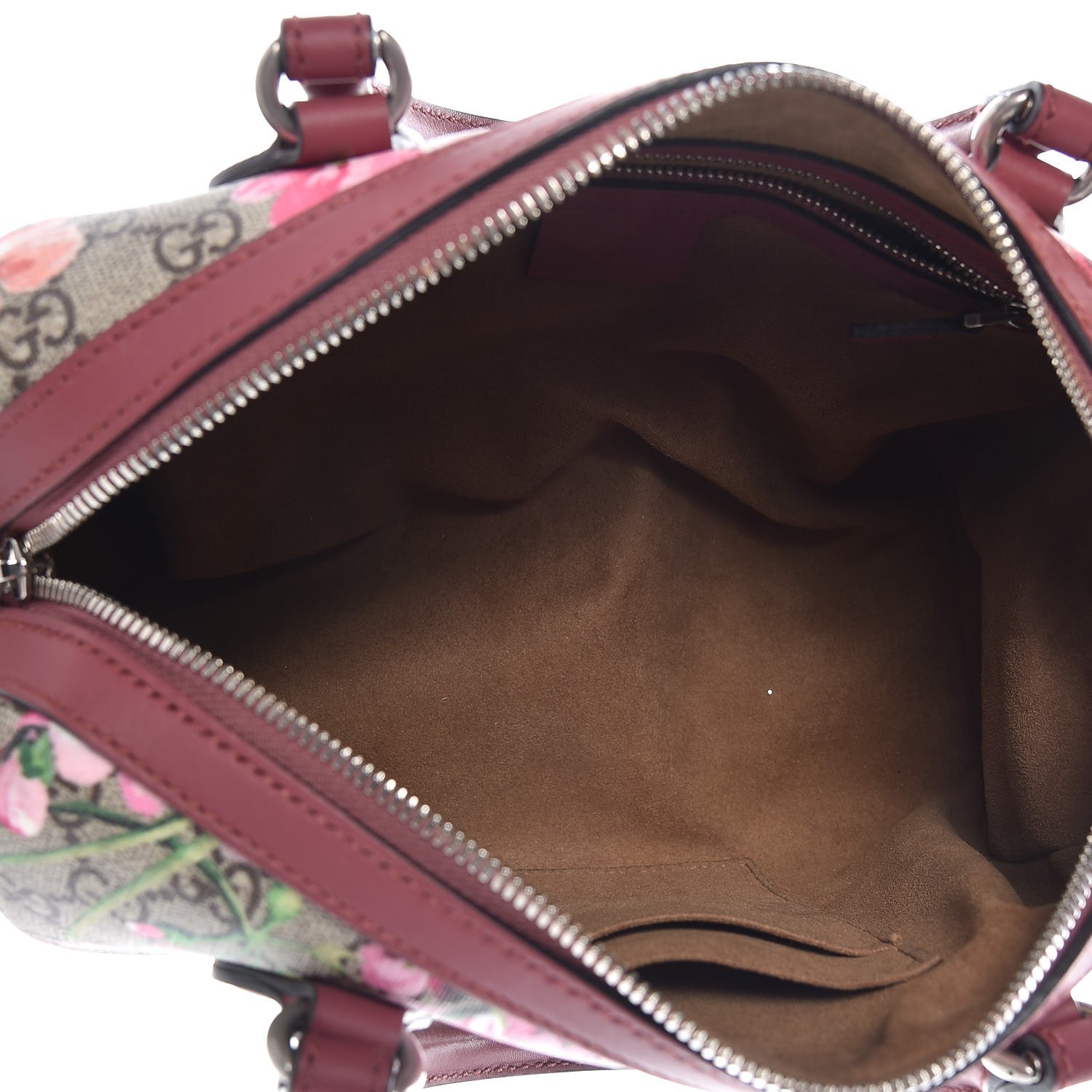 Gucci GG Supreme Monogram Blooms Small Boston Beige Multicolor Dry Rose 6 of 10