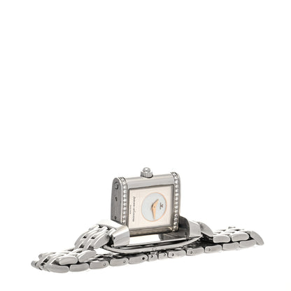 Jaeger-LeCoultre Stainless Steel Diamond Mother of Pearl 20mm Reverso Classic Duetto Manual Winding Watch 266.882.443 6 of 7