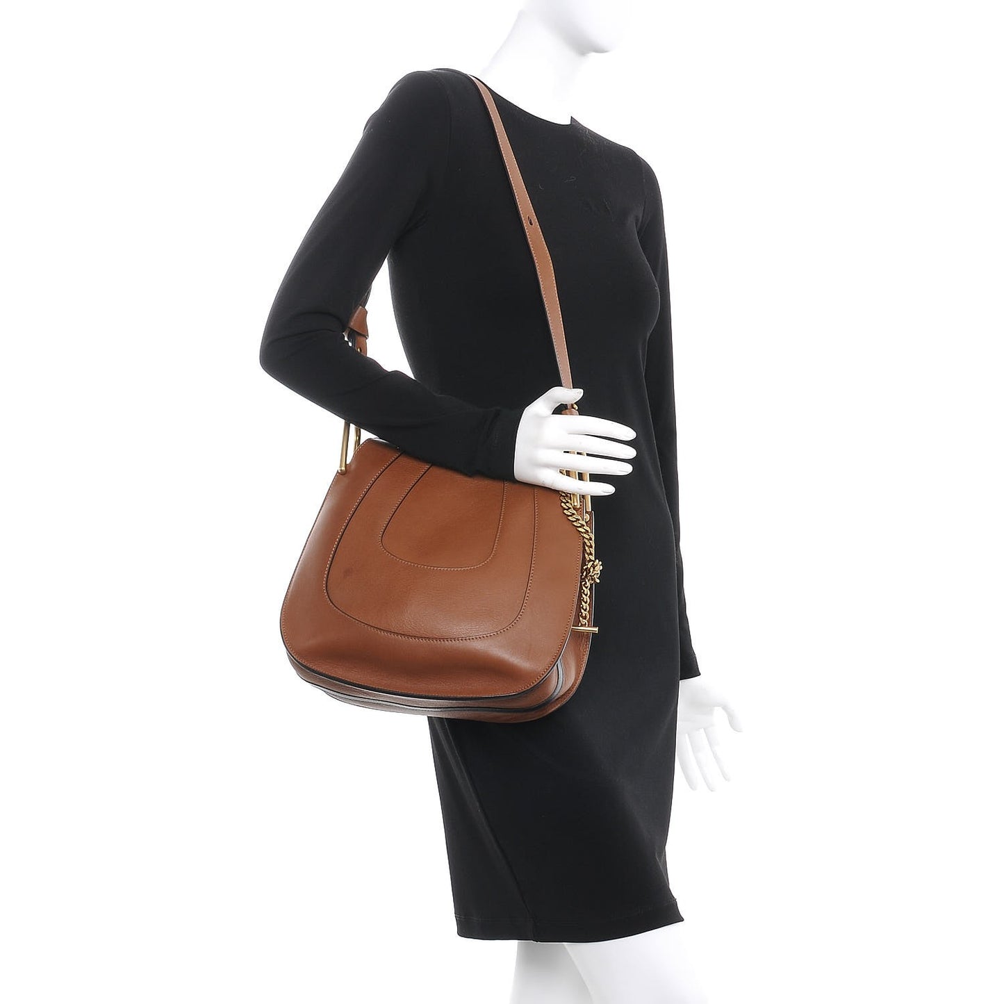 Calfskin Small Hayley Hobo Tan