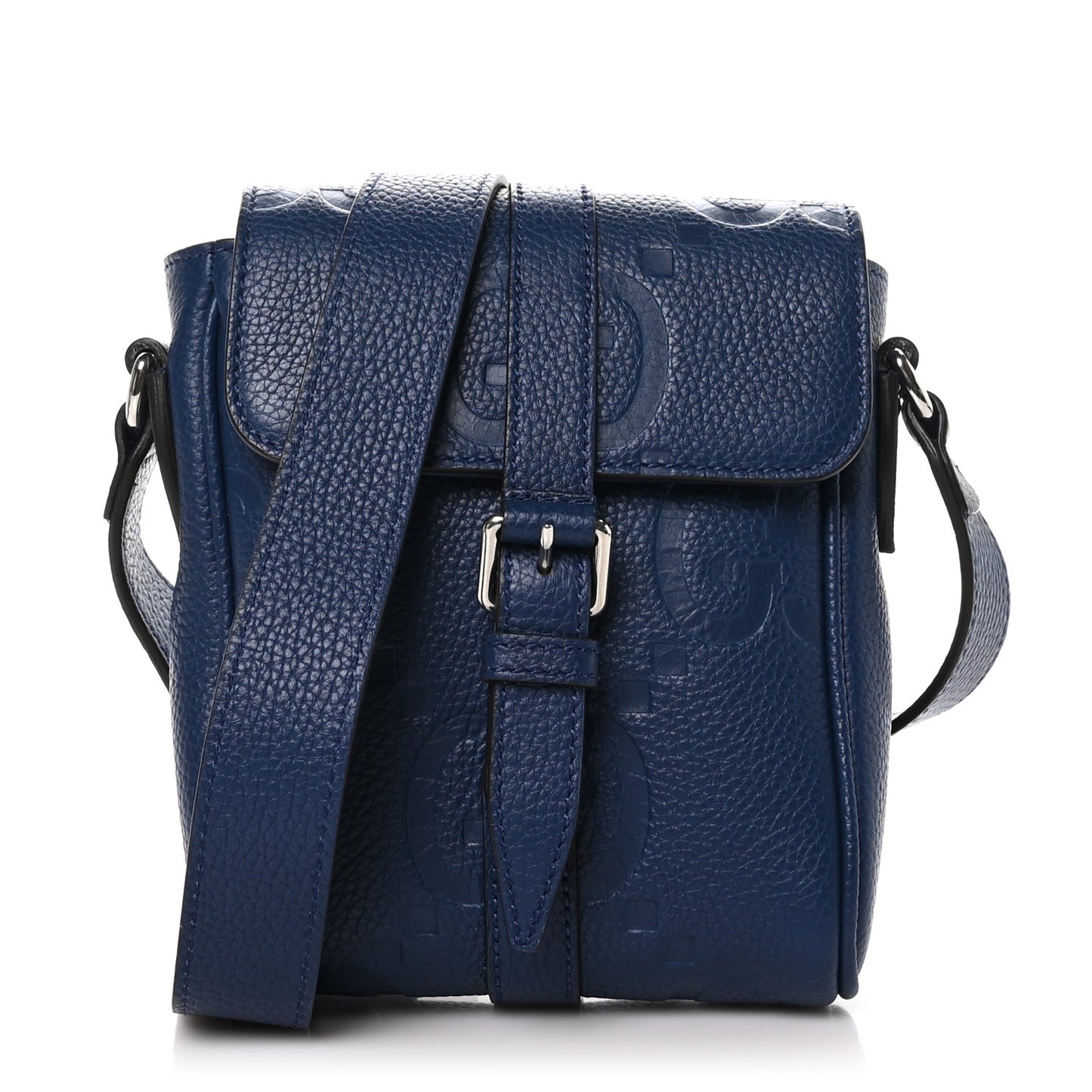 Piuma Calfskin Jumbo GG Embossed Small Messenger Bag Royale
