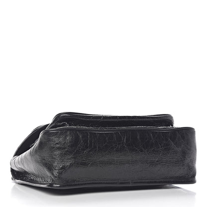 Saint Laurent Crinkled Calfskin Matelasse Monogram Medium Niki Chain Satchel Black 4 of 12