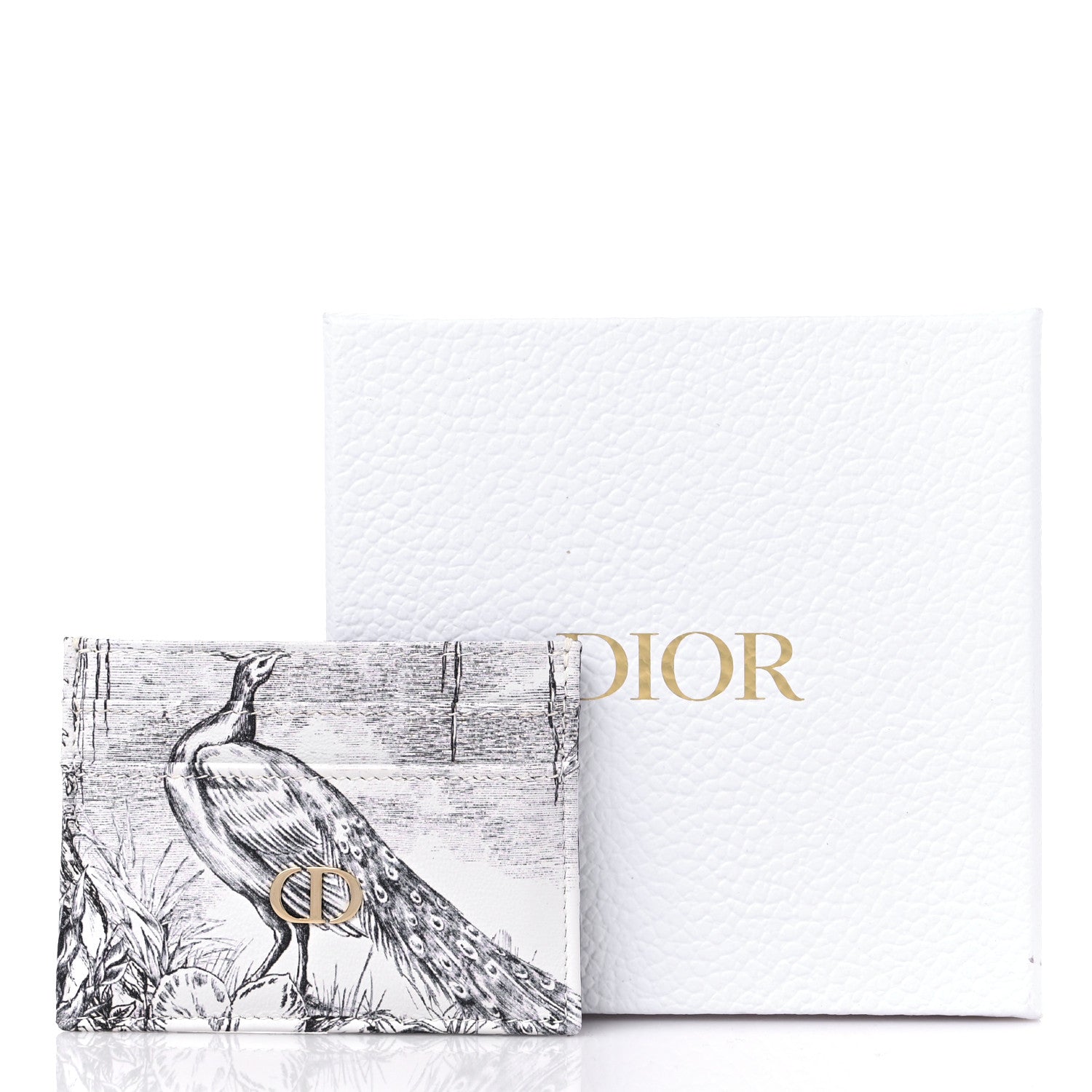 Christian Dior Calfskin Printed Toile De Jouy Lady Dior Card Holder Blue 9 of 9