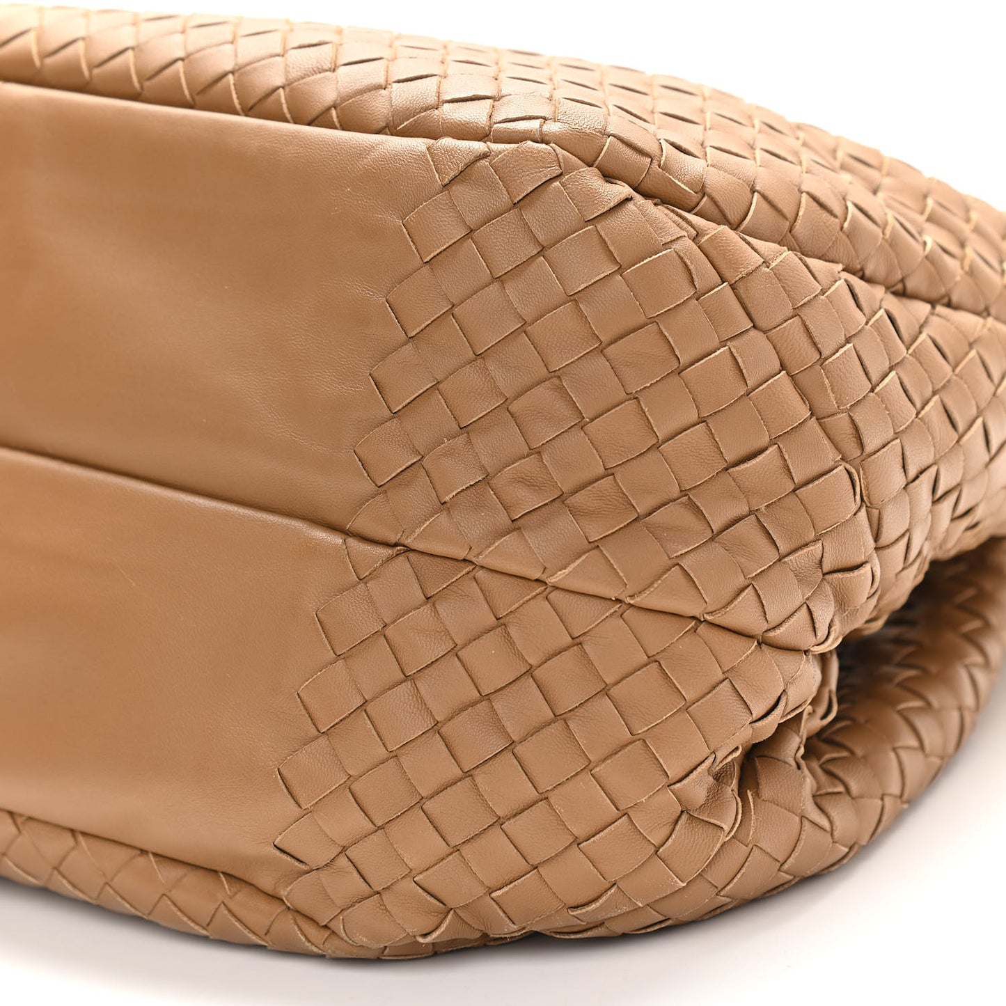 Nappa Intrecciato Medium Campana Hobo Camel