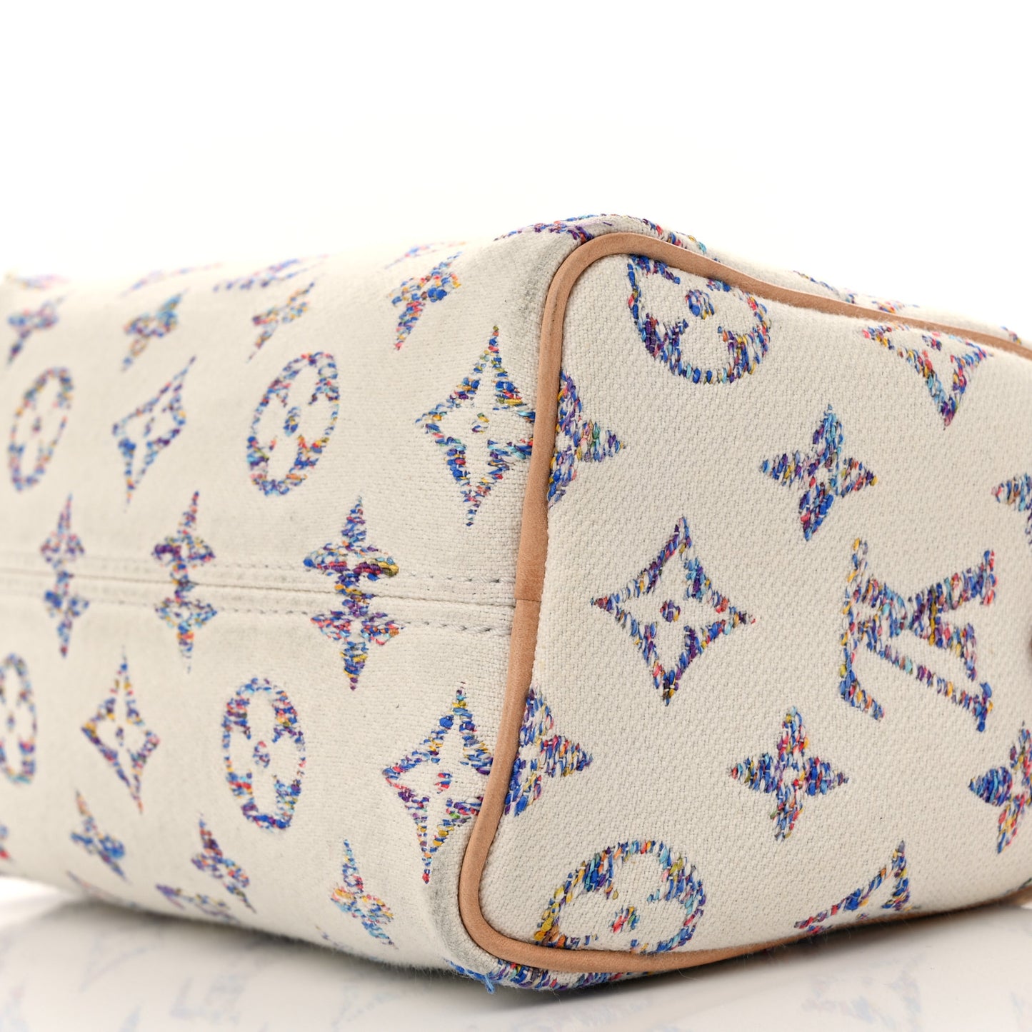 Monogram Jacquard Fabric Speedy Bandouliere 20 Multicolor Beige