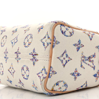 Louis Vuitton Monogram Jacquard Fabric Speedy Bandouliere 20 Multicolor Beige 9 of 11