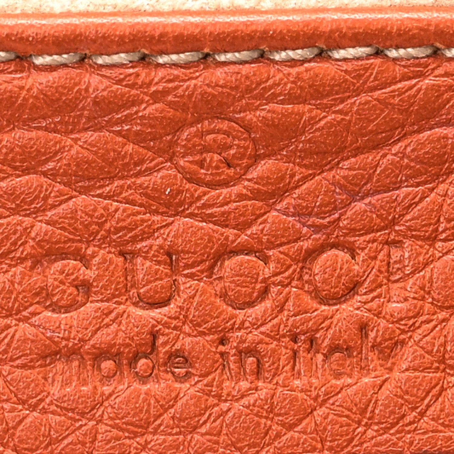 Gucci Pebbled Calfskin Small 1973 Chain Shoulder Bag Orange 6 of 10