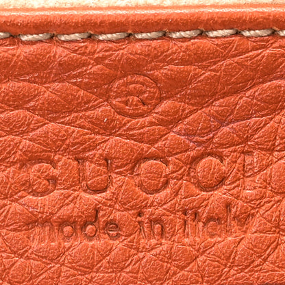 Gucci Pebbled Calfskin Small 1973 Chain Shoulder Bag Orange 6 of 10