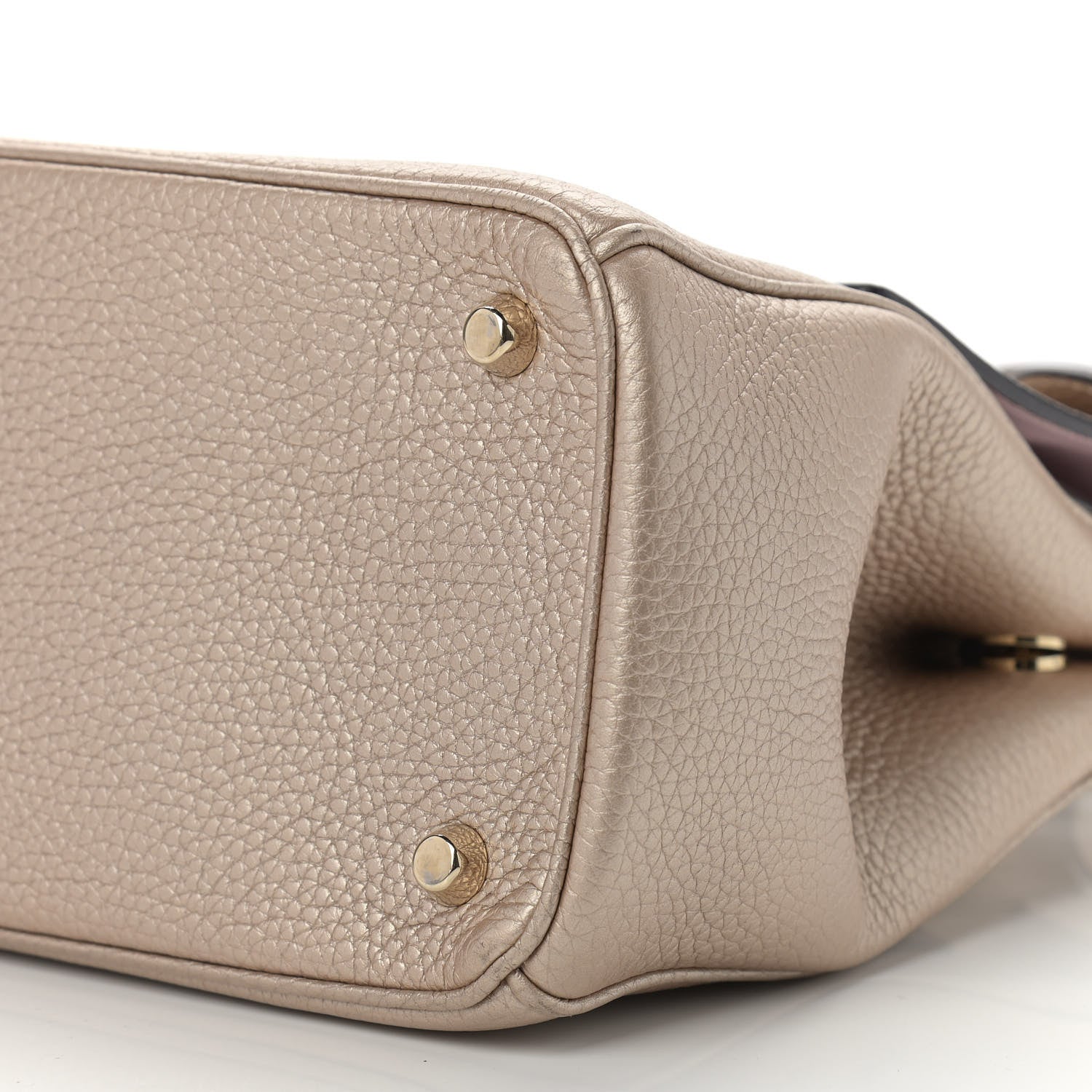 Christian Dior Metallic Bullcalf Small Be Dior Flap Pale Gold 11 of 13