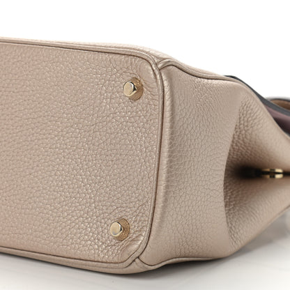 Christian Dior Metallic Bullcalf Small Be Dior Flap Pale Gold 11 of 13