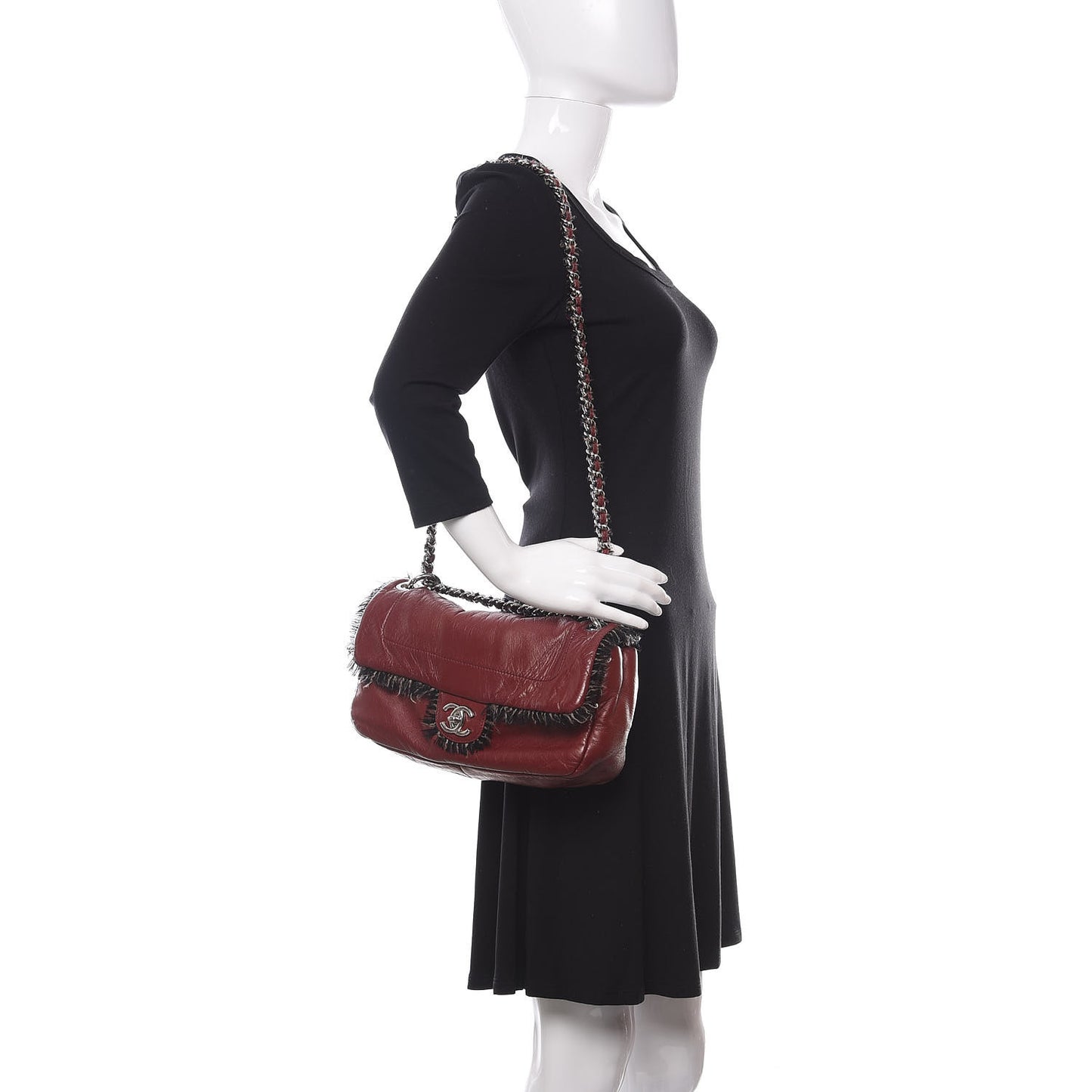 Lambskin Tweedy Flap Red