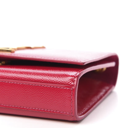 Saint Laurent Grain De Poudre Small Classic Monogram Kate Satchel Lipstick Fuchsia 7 of 10