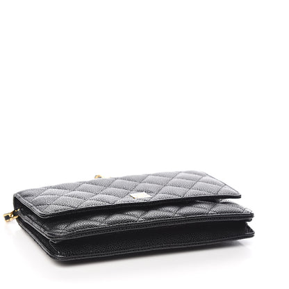 Chanel Caviar Quilted Wallet On Chain WOC Black 4 of 12