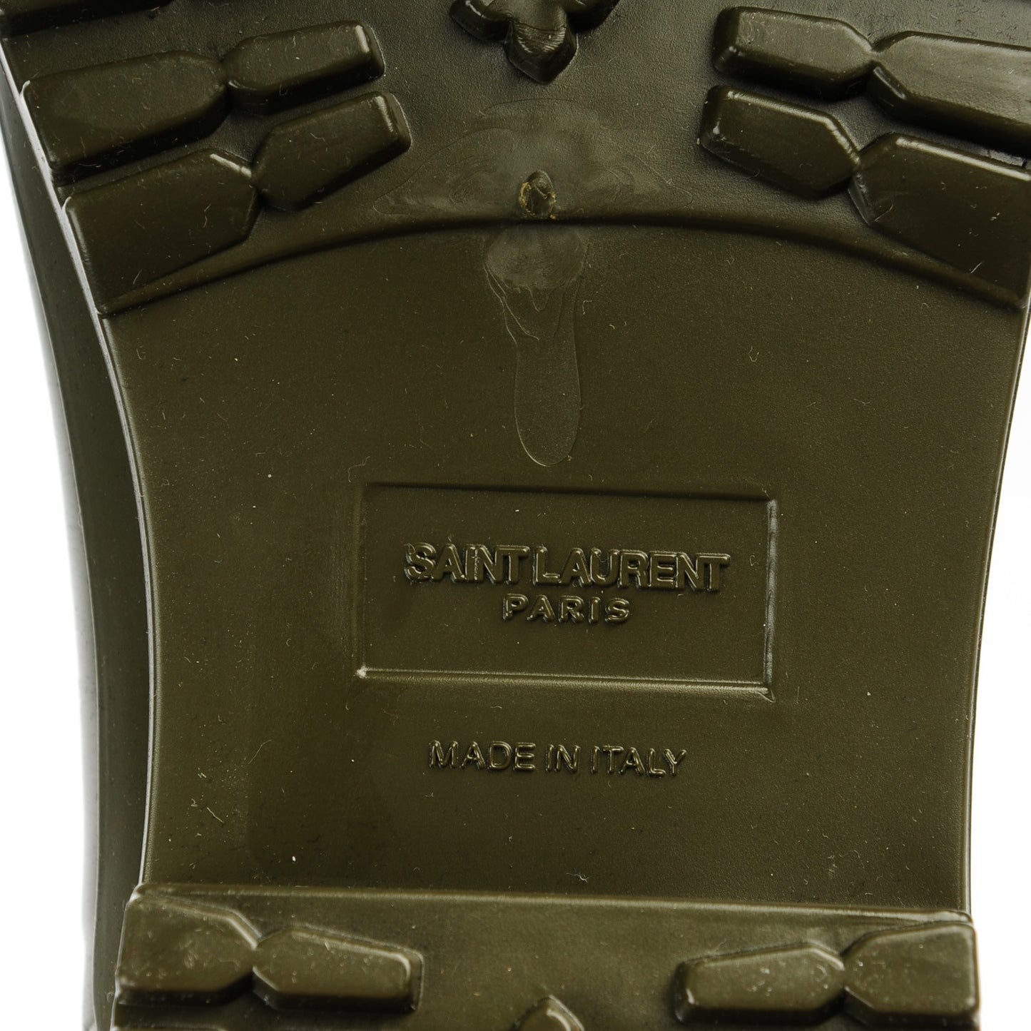 Rubber Crystal Rain Boots 35 Dark Khaki