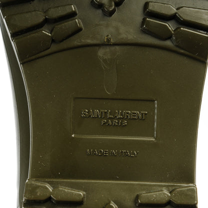 Saint Laurent Rubber Crystal Rain Boots 35 Dark Khaki 6 of 8