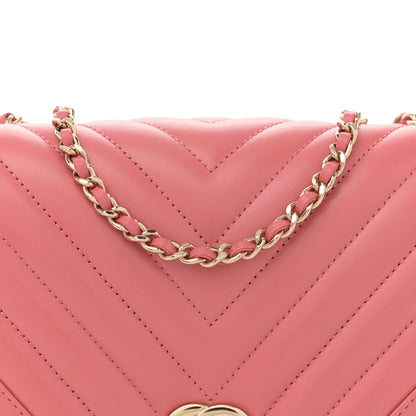 Chanel Calfskin Chevron Quilted Mini Statement Flap Pink 8 of 10