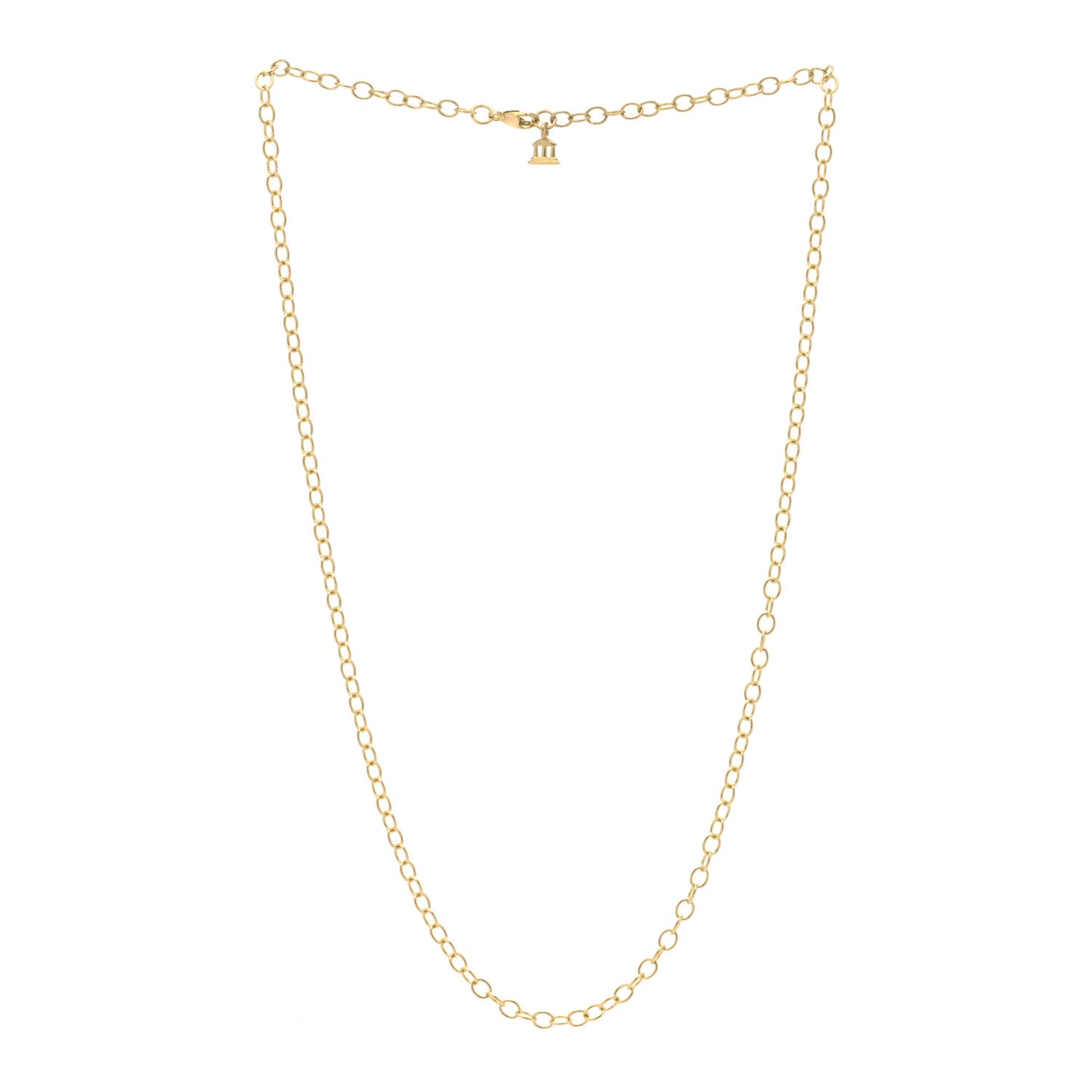 18K Yellow Gold Extra Small Chain Necklace 18"