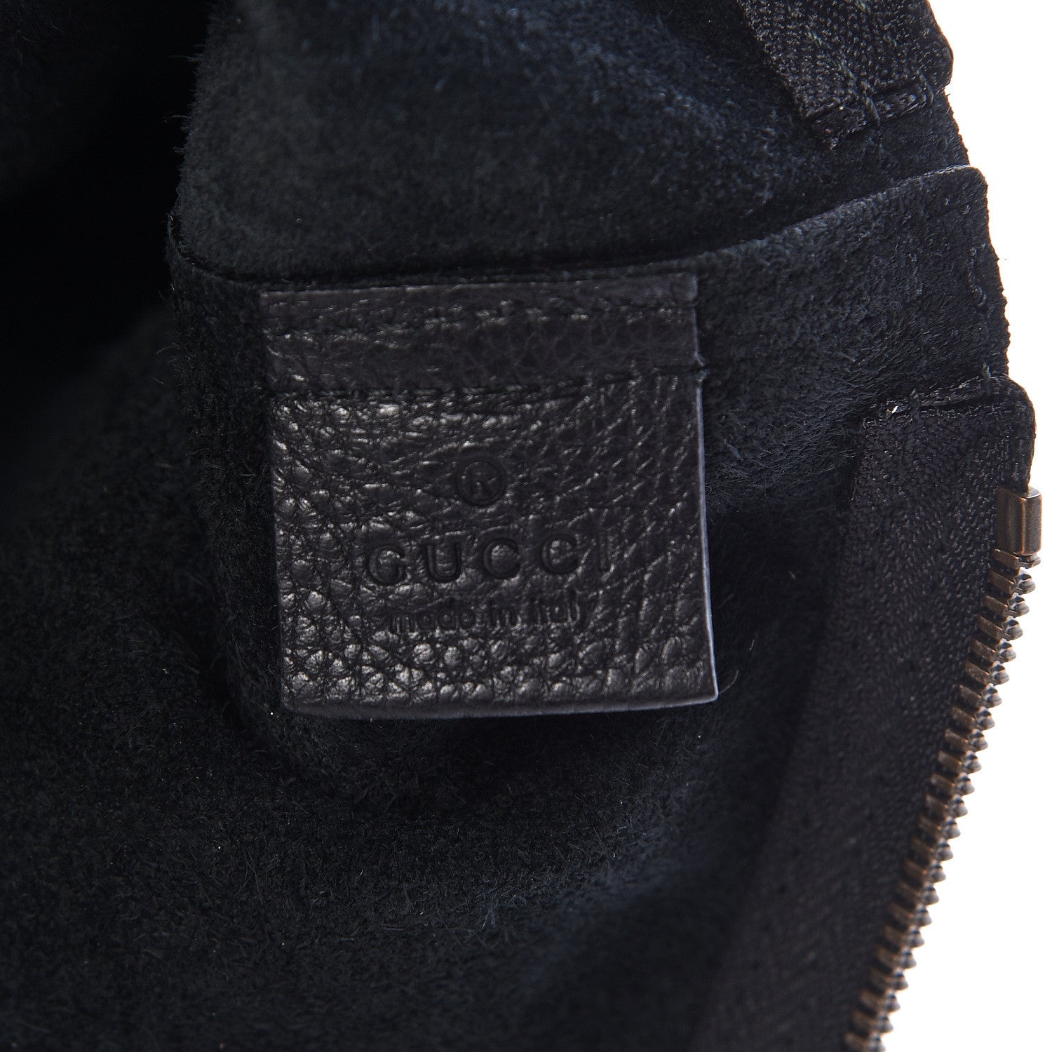Gucci Pebbled Calfskin Large Logo Portfolio Clutch Black 6 of 7