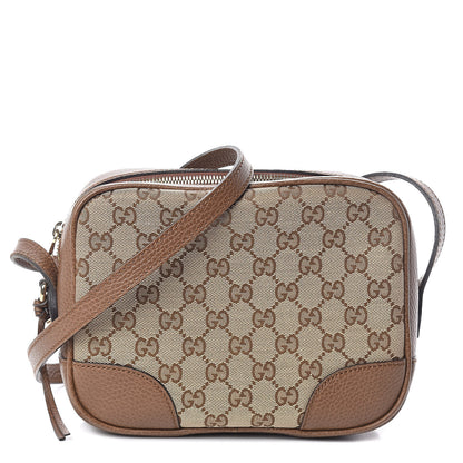 Gucci Monogram Mini Bree Messenger Bag Beige Tabacco 1 of 9