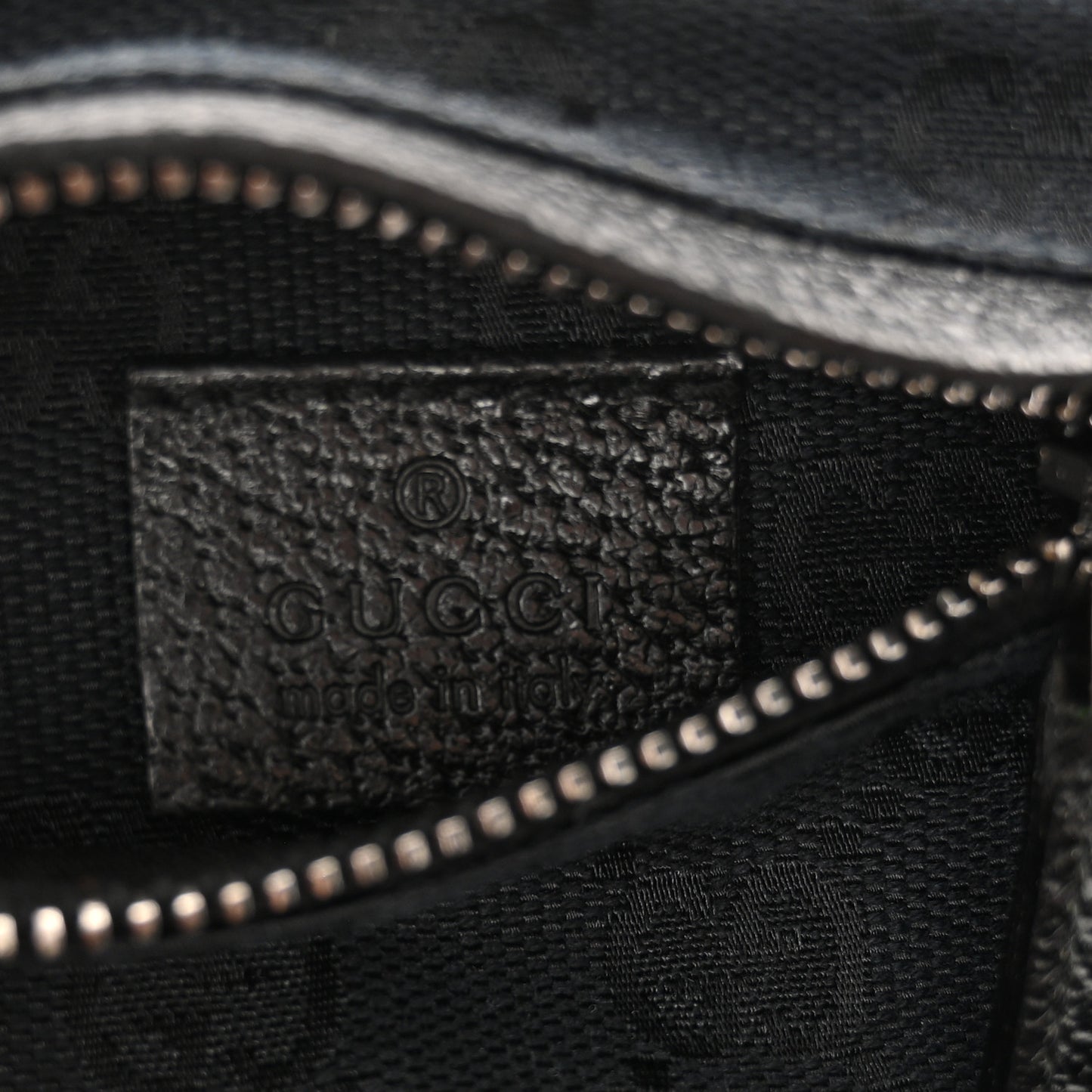 GG Monogram Double Pocket Belt Bag Black