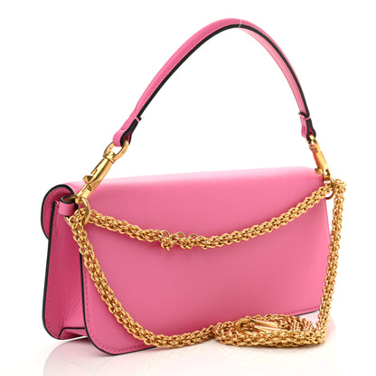 Valentino Garavani Calfskin Vlogo Loco Shoulder Bag Feminine Pink 3 of 9