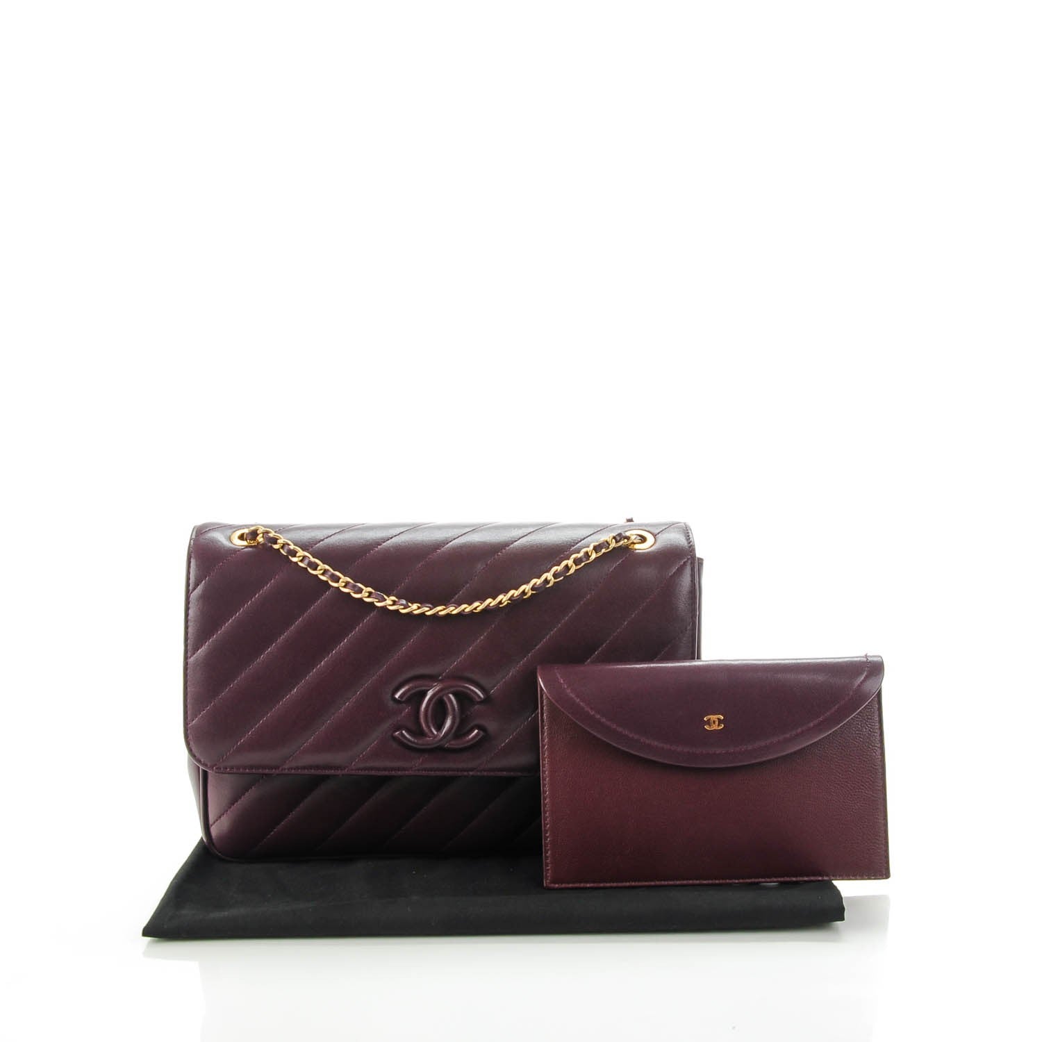 Chanel Lambskin Quilted Coco Vintage Jumbo Flap Purple 5 of 12