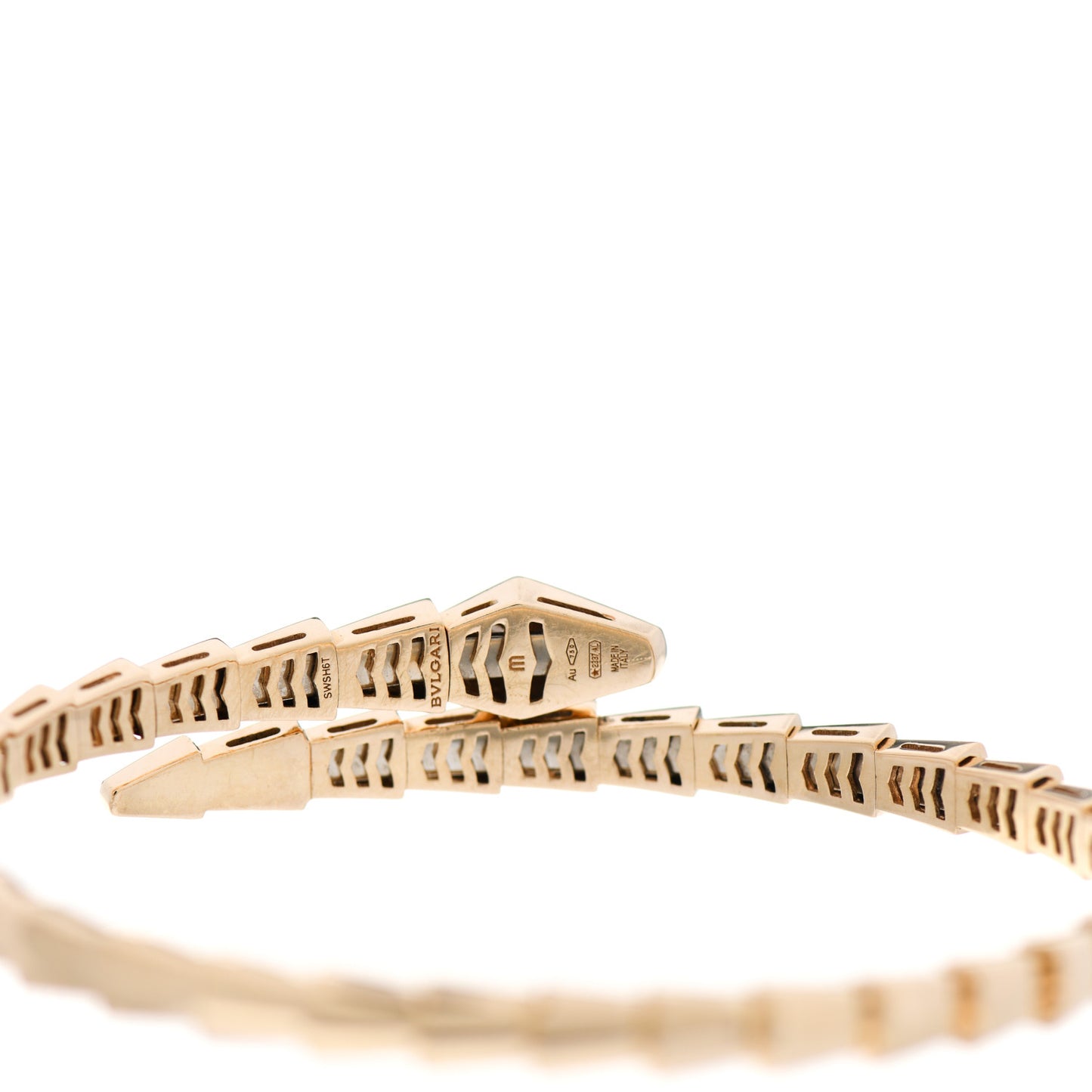 18K Yellow Gold Diamond Serpenti Viper Bracelet M
