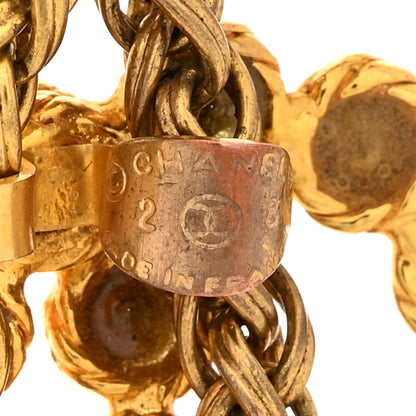 Chanel Pearl Crystal Chain CC Bolo Necklace Gold 6 of 6