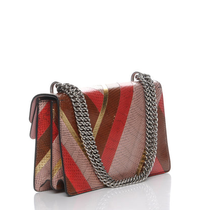 Gucci Ayers Snakeskin Chevron Small Dionysus Shoulder Bag Pink 3 of 9