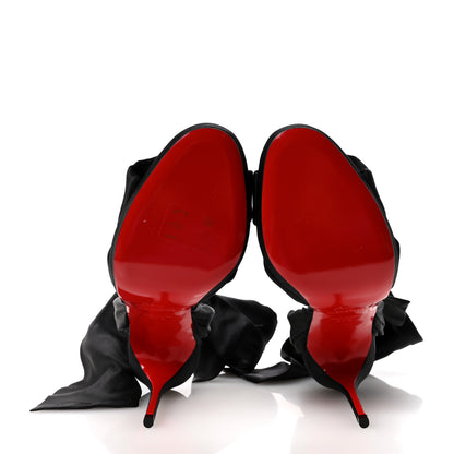 Christian Louboutin Crepe Satin Tres Frais 120 Sandals 37.5 Black 6 of 9