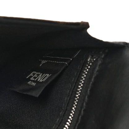 Fendi Recycled Fabric Jacquard Vitello Grace FF 1974 Baguette Belt Pouch Tobacco Moro Black 8 of 11