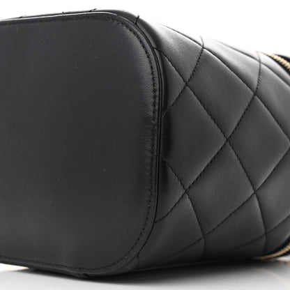 Chanel Lambskin Quilted Trendy Vanity Case Black 10 of 11
