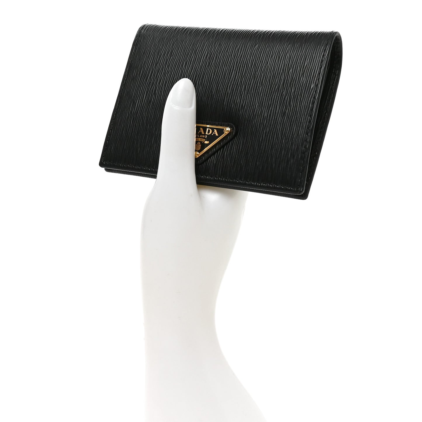 Vitello Move Triangle Card Holder Wallet Black
