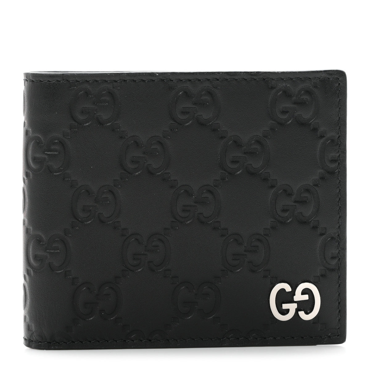 Guccissima Signature Dorian Bi-Fold Wallet Black